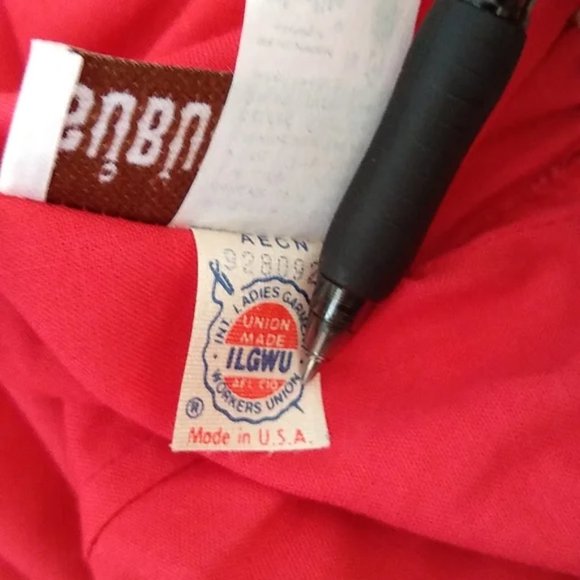 Vintage 60s Skirt Country Suburbans Red High Waist Rustic Khaki Full Size 8 NWT - Picture 4 of 8